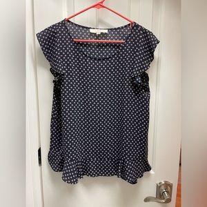 Loft Blouse with flutter sleeve